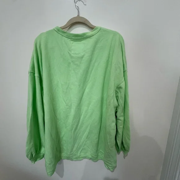 Aerie Light Green Embroidered Sweatshirt - Picture 4 of 4